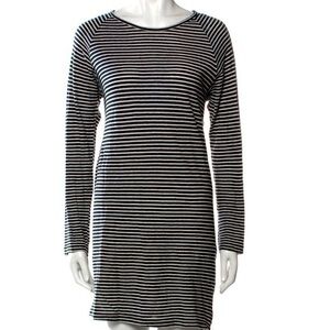 Harvey Faircloth Casual Striped Nautical Blue White summer Dress, sz 8